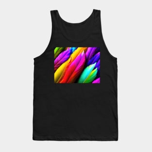 Abstract bright coloured feathers illustration Tank Top